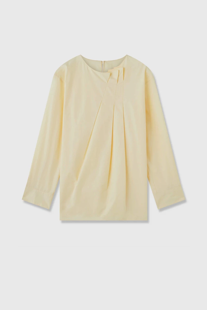 SUPIMA Cotton Couture Origami Collar Blouse