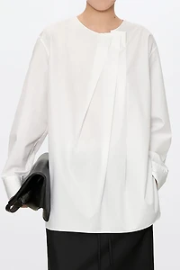 SUPIMA Cotton Couture Origami Collar Blouse