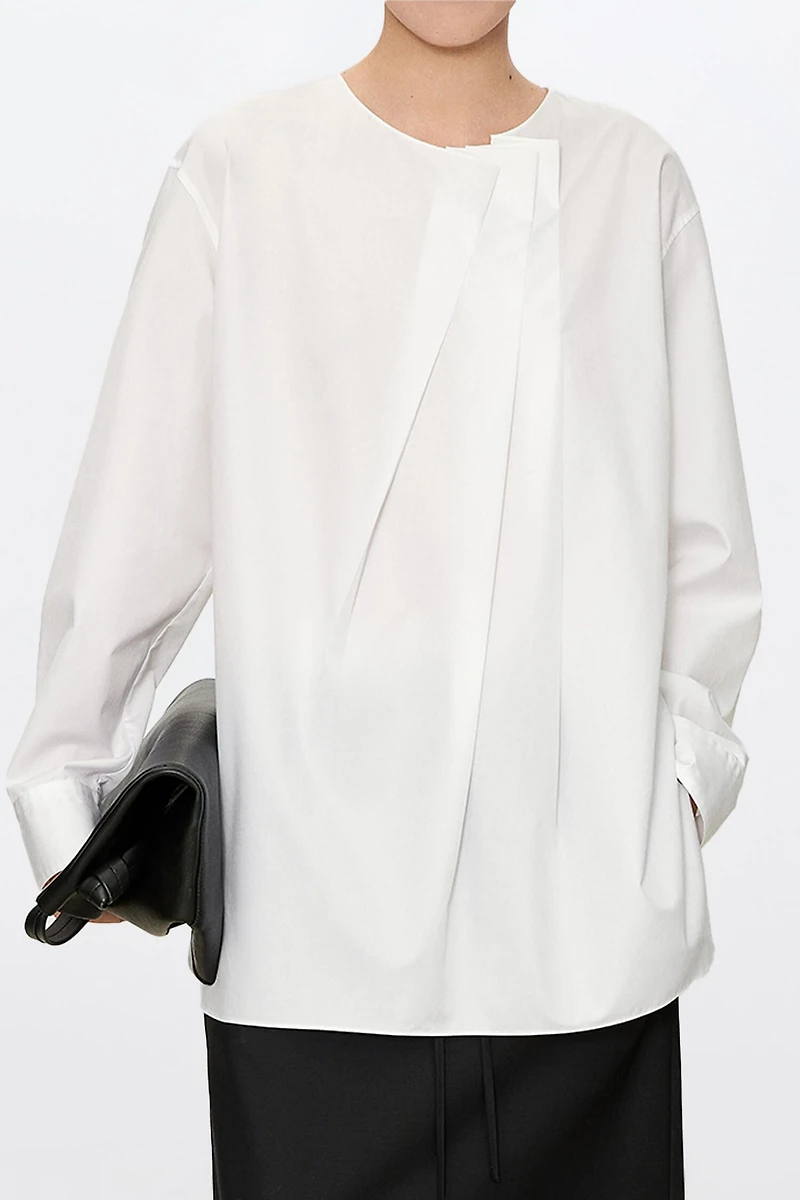 SUPIMA Cotton Couture Origami Collar Blouse