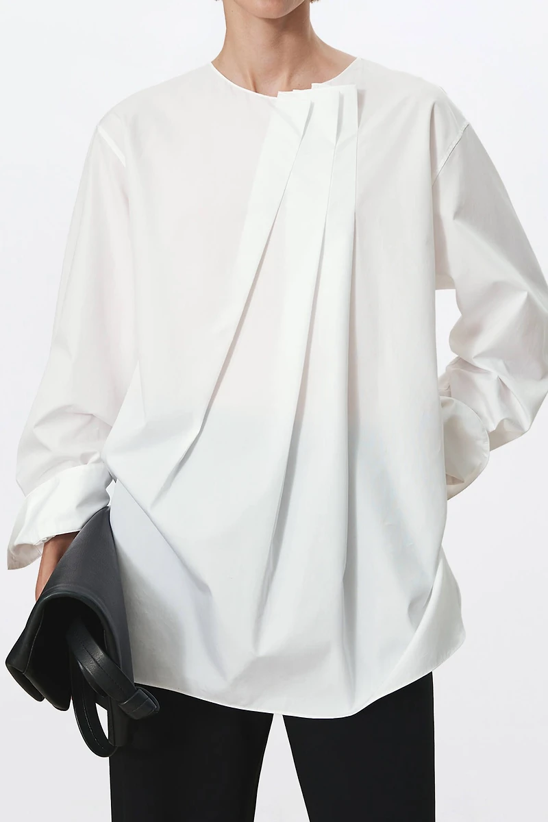 SUPIMA Cotton Couture Origami Collar Blouse