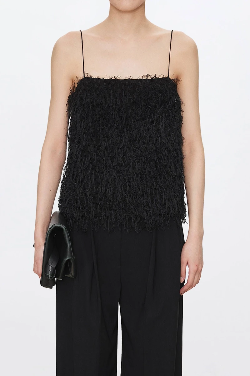 TAKISADA-OSAKA Fringe Jacquard Camisole