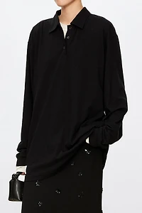 TAKISADA Long-Sleeve Polo Top