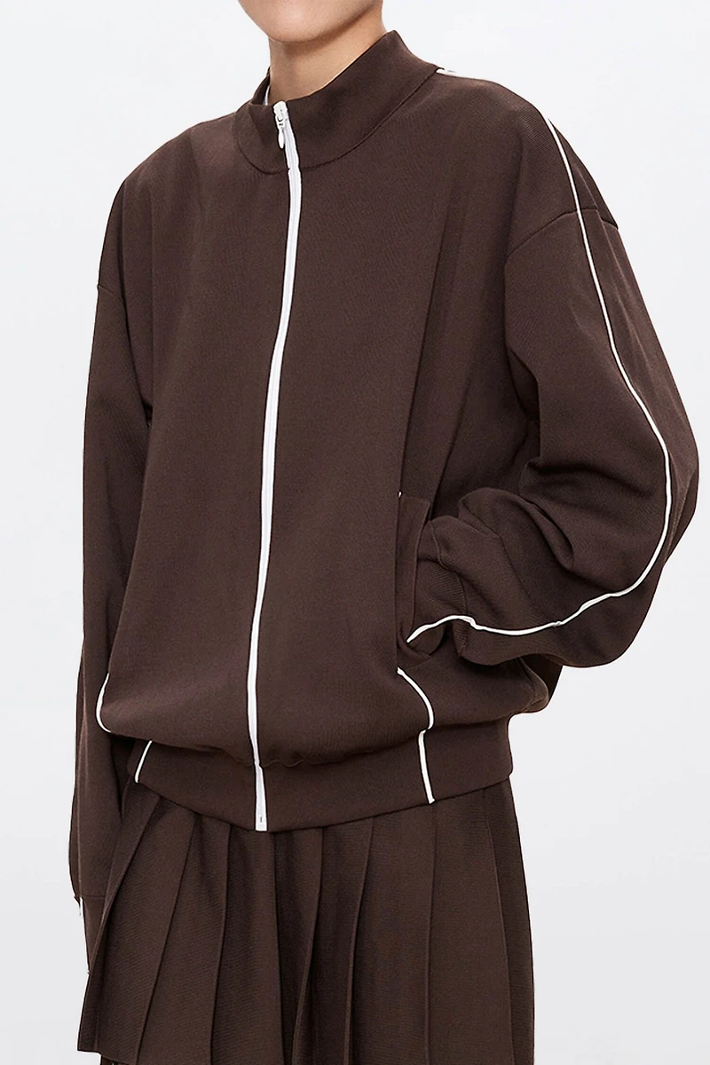 Tennis Style Knit Sports Jacket