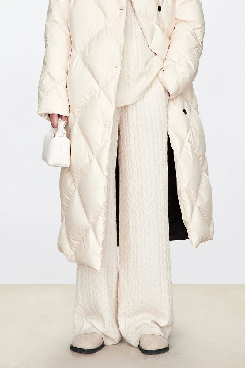 Textured Cable-Knit Pure Cashmere Trousers