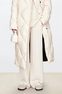 Textured Cable-Knit Pure Cashmere Trousers