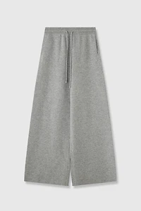 Thick Double-Faced Cashmere Straight-Leg Floor-Length Pants