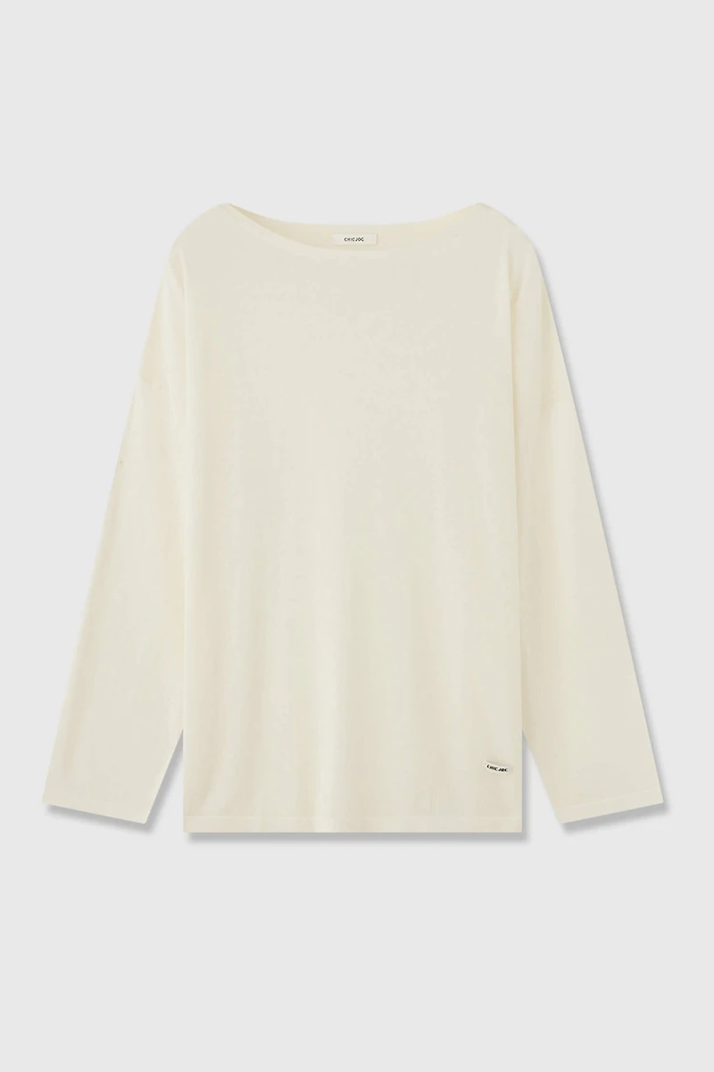 Triacetate Linen Blend Semi-Sheer Top