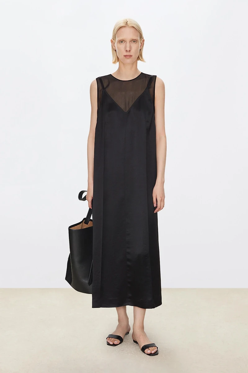 Two-Piece Look Silk Dress