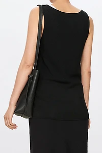 U-neck Cotton Linen Long Vest
