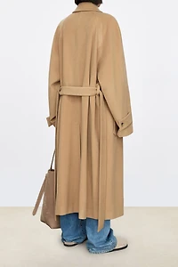 Ultra-Delicate Short Cashmere Wool Turn-Down Collar Coat