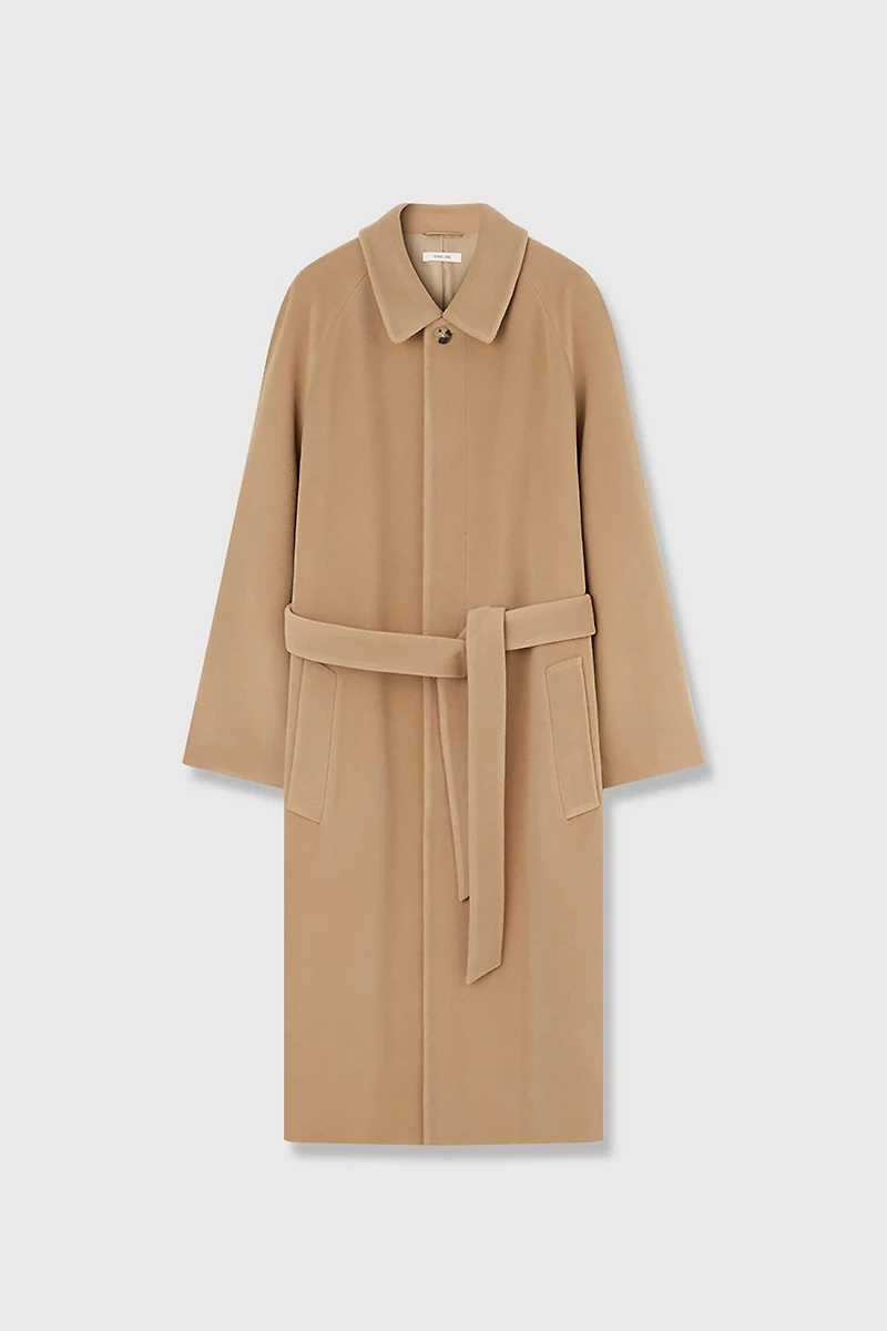 Ultra-Delicate Short Cashmere Wool Turn-Down Collar Coat