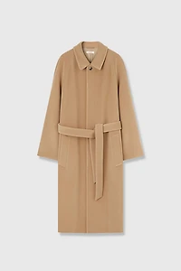Ultra-Delicate Short Cashmere Wool Turn-Down Collar Coat