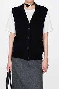 Ultra-Fine Pure Cashmere Classic Vest