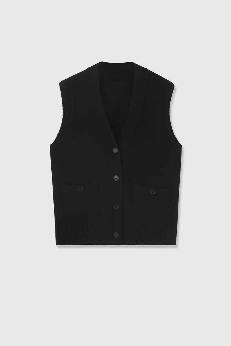 Ultra-Fine Pure Cashmere Classic Vest