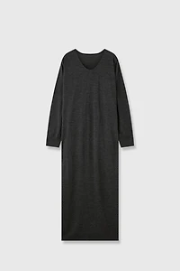 Ultra-Fine Pure Wool Batwing Sleeve Dress