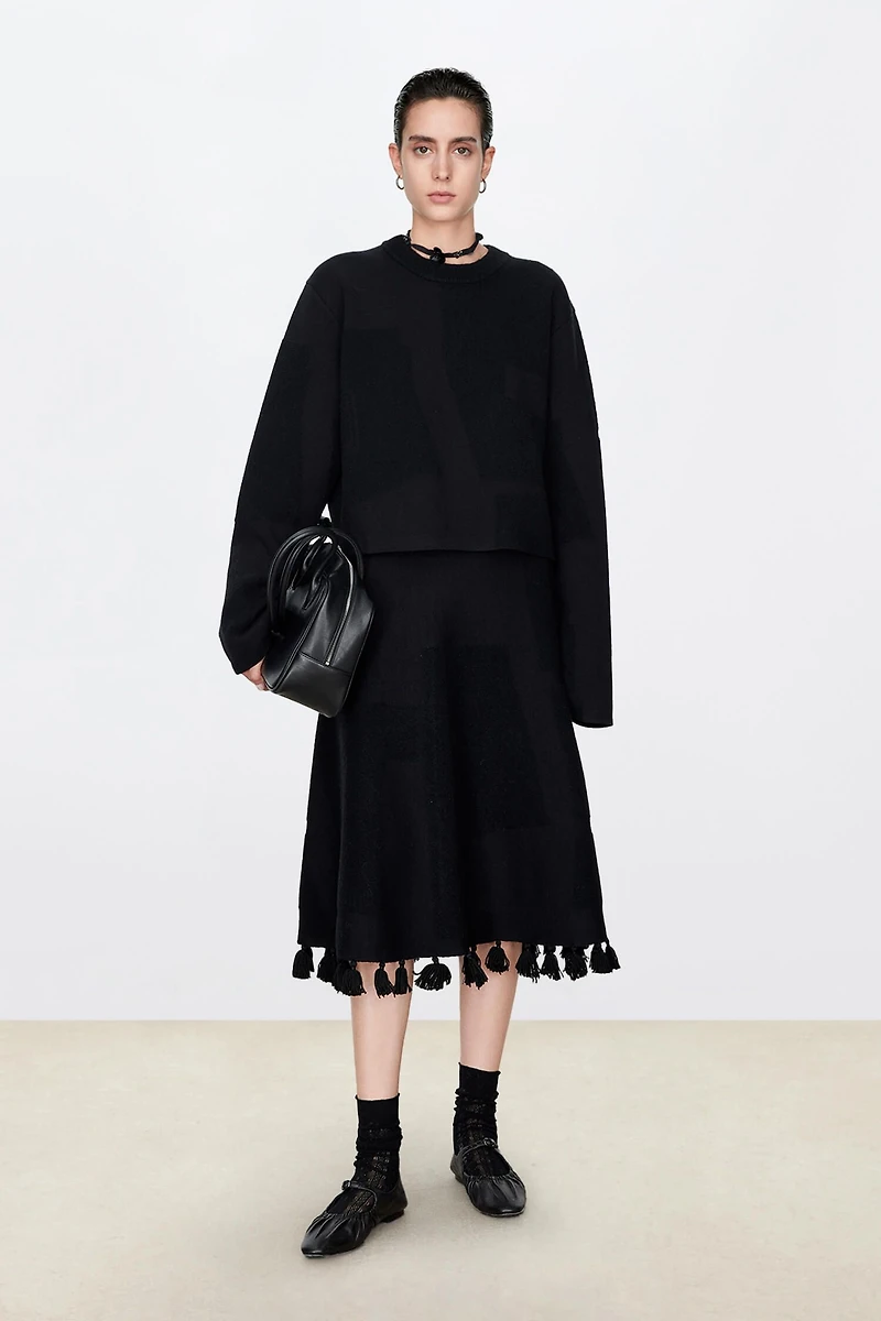 VISCOSE Wool Artistic Jacquard Sweater