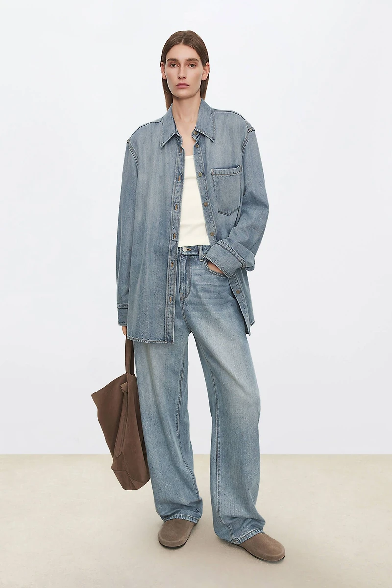 Washed Ombré Denim Shirt