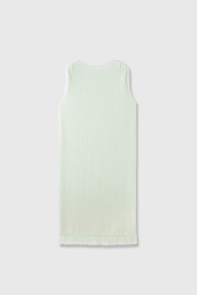 Waterfall Fringe 3D Jacquard Dress