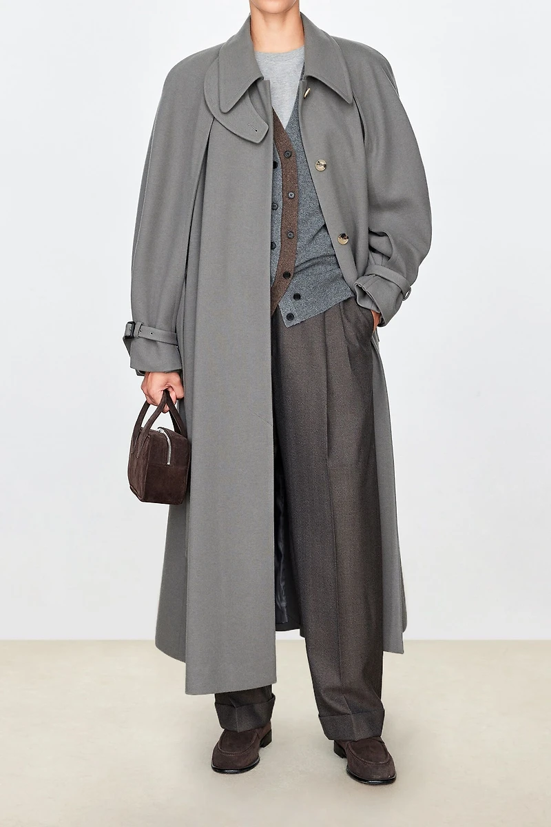 Wool Knit Long Coat