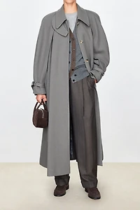 Wool Knit Long Coat