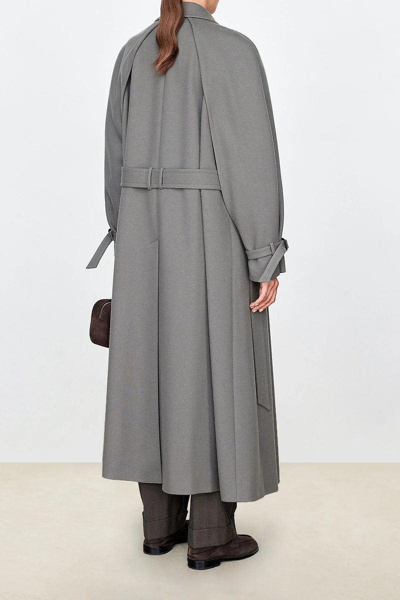 Wool Knit Long Coat