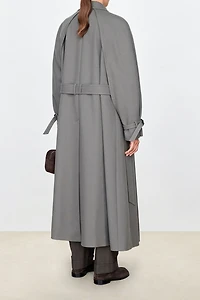 Wool Knit Long Coat