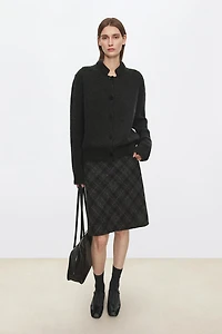 Wool Chunky Collar Cardigan