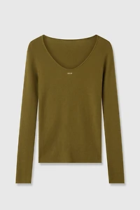 Wool Big U‑neck Knit Sweater