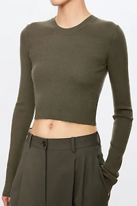 Wool Waist‑length Round‑neck Top