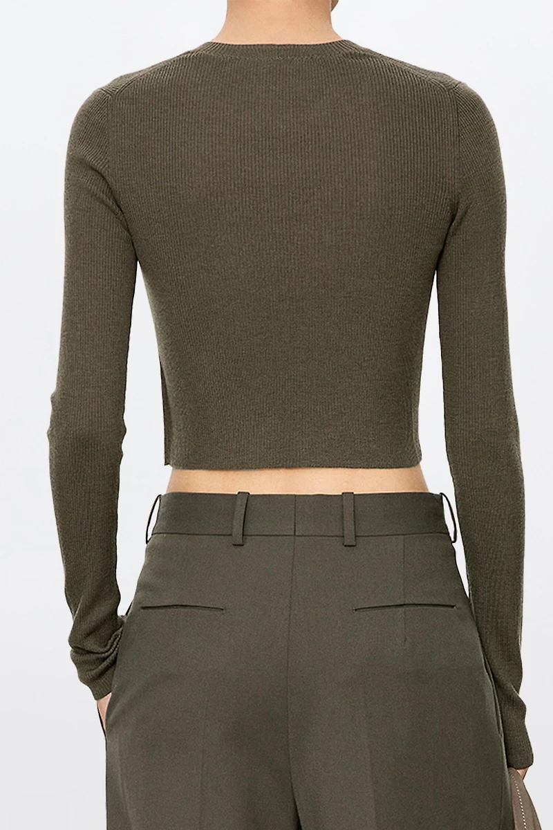 Wool Waist‑length Round‑neck Top