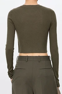 Wool Waist‑length Round‑neck Top
