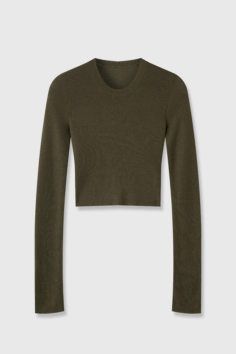 Wool Waist‑length Round‑neck Top
