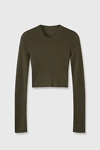 Wool Waist‑length Round‑neck Top