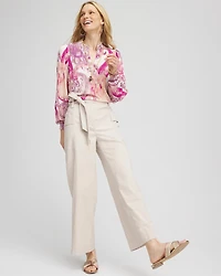 Paisley Smocked Long-Sleeved Tee