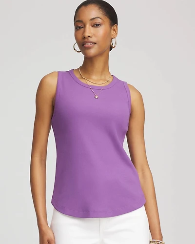 Ribbed High-Neck Tank