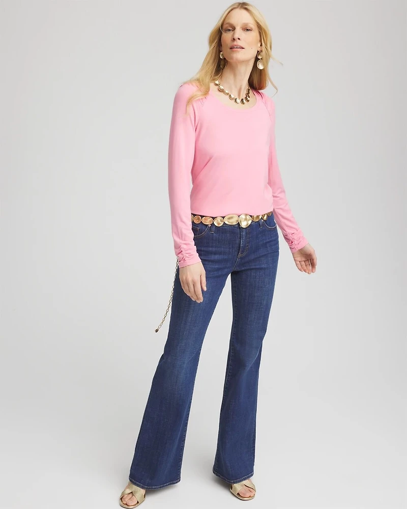 Touch of Cool™ Shirred Shoulder Tee