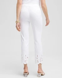Brigitte Embroidered Slim Cropped Pants