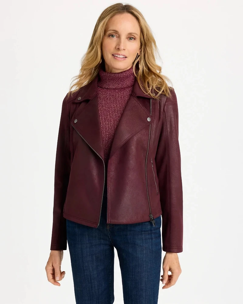Suede Moto Jacket