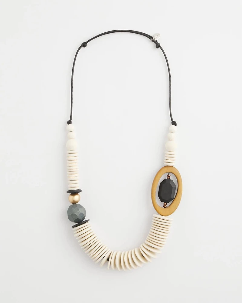 SYLCA® x Chico's Cream Mixed-Media Peyton Necklace