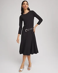 Ponte A-line Midi Dress
