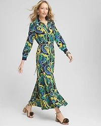 Petite Silky Twill Shirt Dress