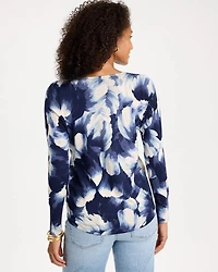 Ella V-Neck Floral Pullover Sweater