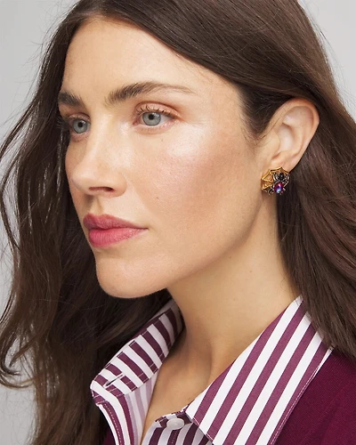 Spider Web Glitz Earrings