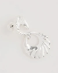 Silvertone Doorknocker Earrings