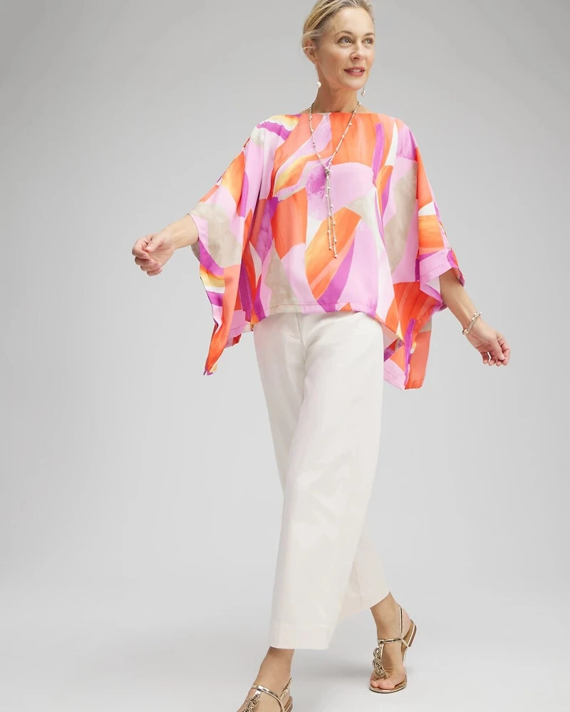 Abstract Print Poncho