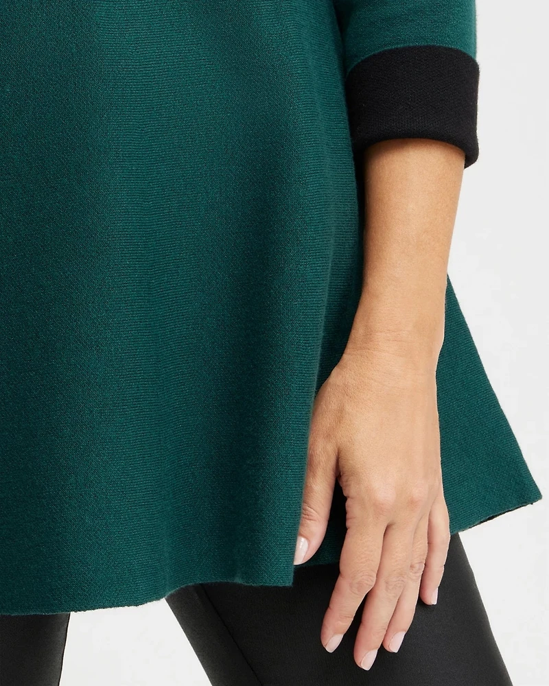 Green Double Knit Pullover Sweater