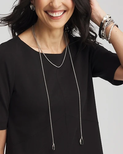 Silver Lariat Necklace