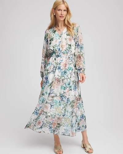 Georgette Tie-Front Maxi Dress