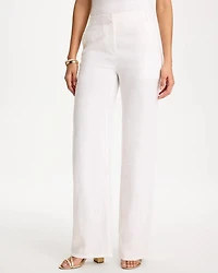 Straight-Leg Linen Pants