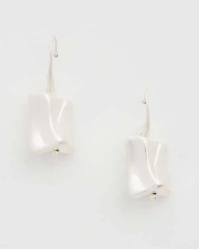 Mixed Metal Drop Earrings